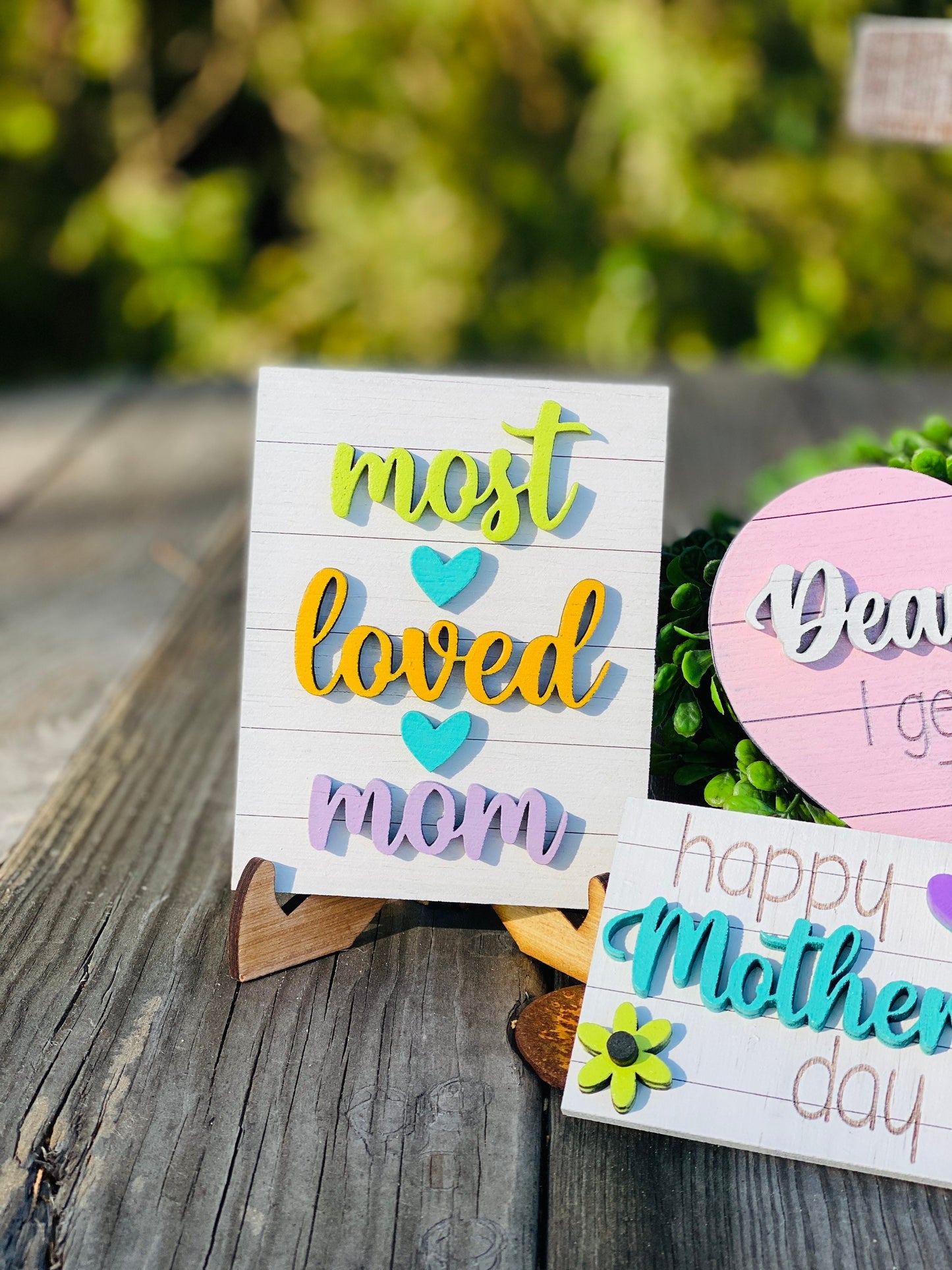 Mother’s Day tier tray set, tier tray decor, moms day, celebrate mom, most loved mom, always my mother, forever my friend, mom, home decor