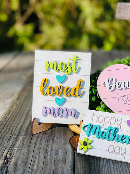 Mother’s Day tier tray set, tier tray decor, moms day, celebrate mom, most loved mom, always my mother, forever my friend, mom, home decor