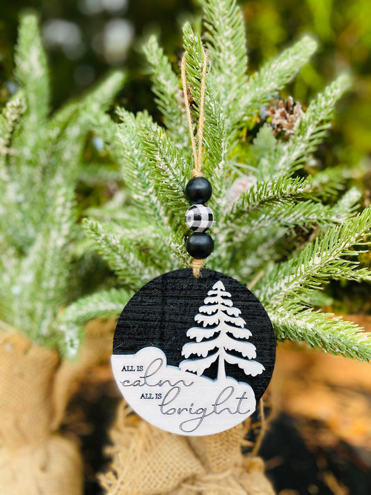 All is calm ornament-Christmas tree decor-All is bright-Christmas-Christmas songs-Christmas decor-home decor-personalized-Xmas