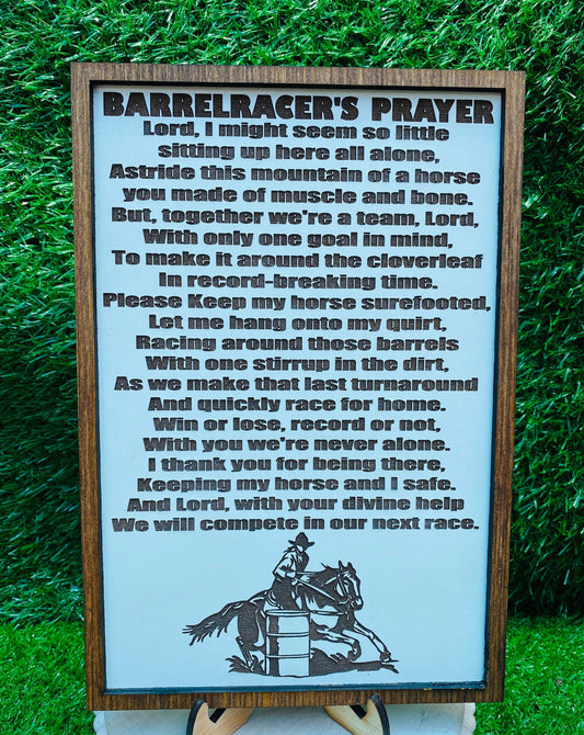 BarrelRacer’s prayer sign FREE SHIPPING
