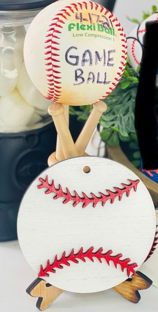 Baseball tiered tray decor, home decor, tier tray set, baseball mom, Rae dunn decor, hit hard, run fast, no crying in baseball