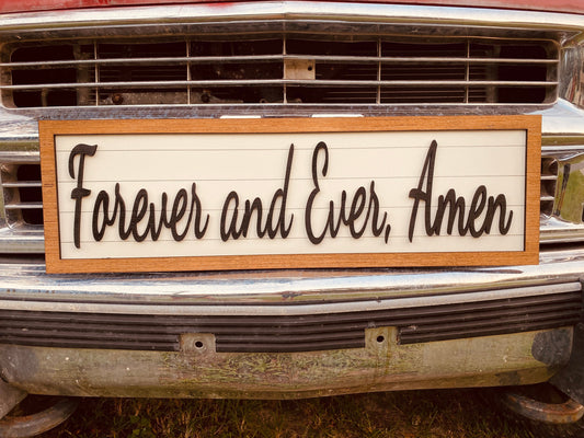home decor, love you, forever and ever, western, country decor, farmhouse, wall hanging, country house, rustic, amen, lyric sign, love sign