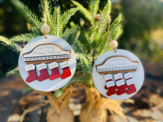 Christmas ornament gift, Christmas ornament, Christmas tree decor, farmhouse ornament, family ornament, personalized Christmas decor, mantle