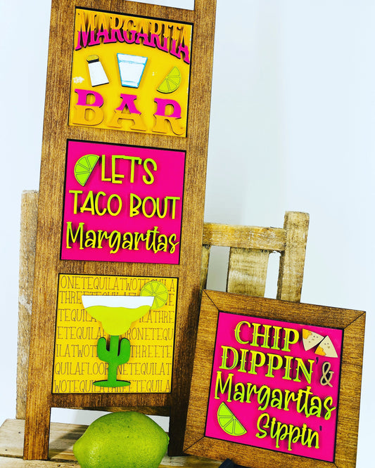 Margaritas & tacos Leaning ladder, home decor, Rae Dunn displays, gift for mom, tequila, tacos, beach house, hutch displays, holiday