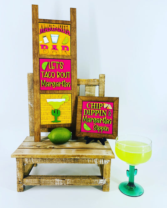 Margaritas & tacos Leaning ladder, home decor, Rae Dunn displays, gift for mom, tequila, tacos, beach house, hutch displays, holiday