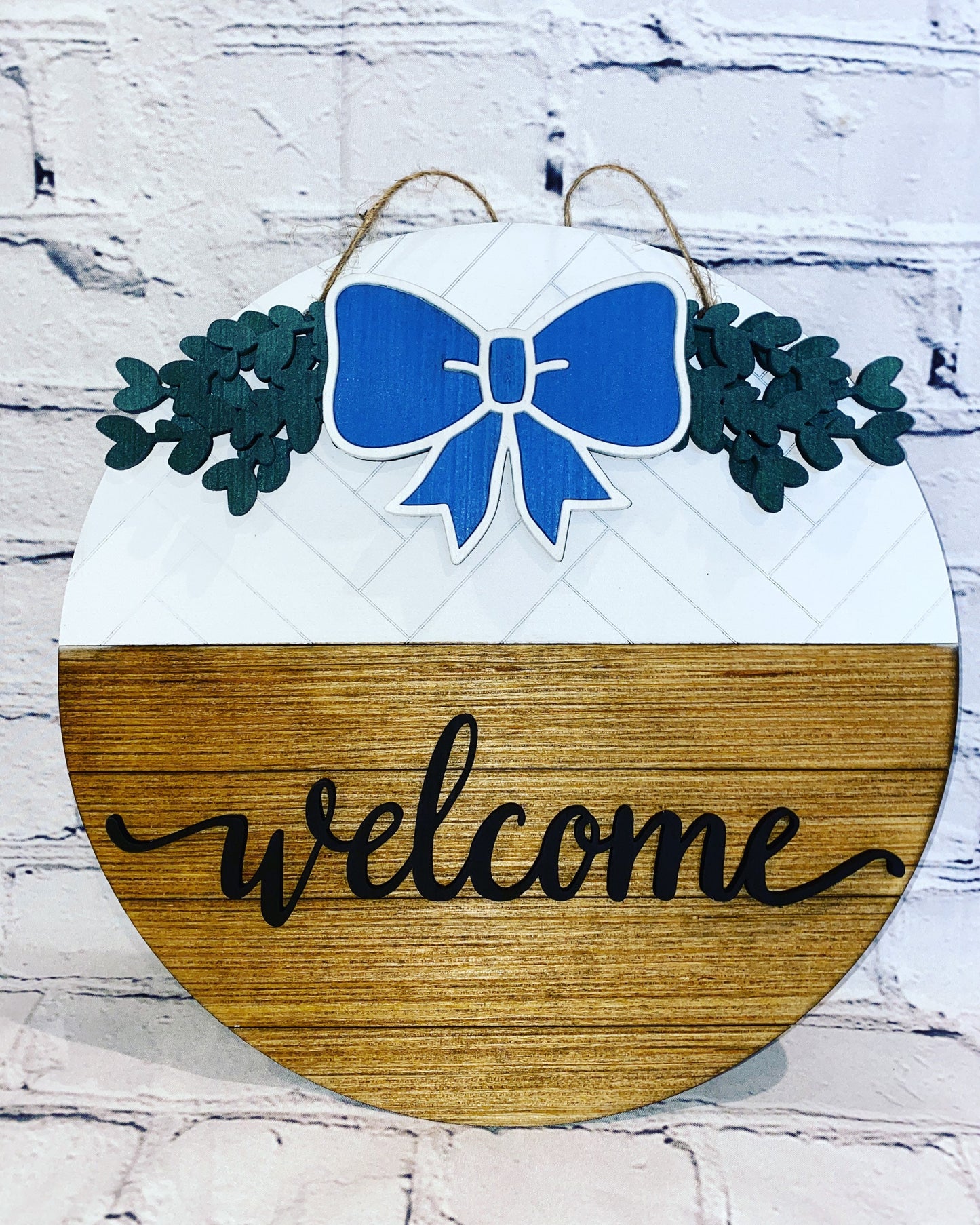 Welcome Door Hanger... herringbone AND shiplap mix!!!