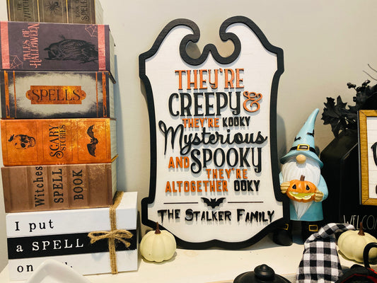 Personalized gifts - personalized Halloween sign - altogether ooky - Halloween family sign - wall decor - home decor - Fall decor