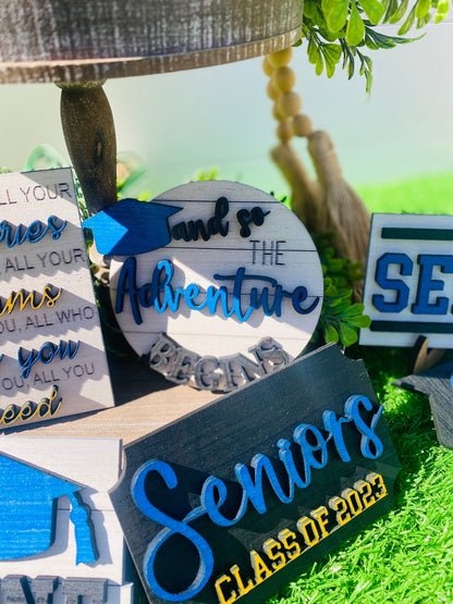 Graduation / Senior 2025 / Tier Tray decor / class of 2025 / home decor / #done / college /high school / tassel was worth the hassle seniors
