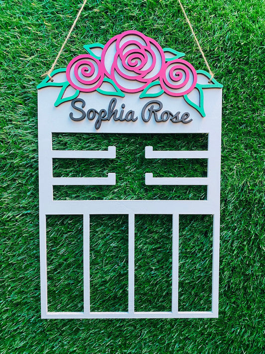 bow hanger, girls bedroom, wall decor, hair bow organization, storage, princess room, personalized, hair bows, hair accessories