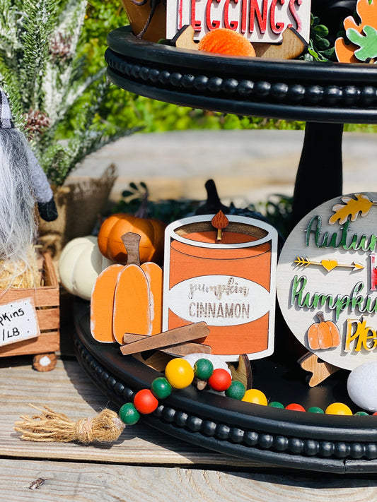 Autumn, pumpkin spice, tier tray set, fall decor, lattes, hoodies, flannels, leggings, gifts for mom, pumpkin spice season, Rae Dunn