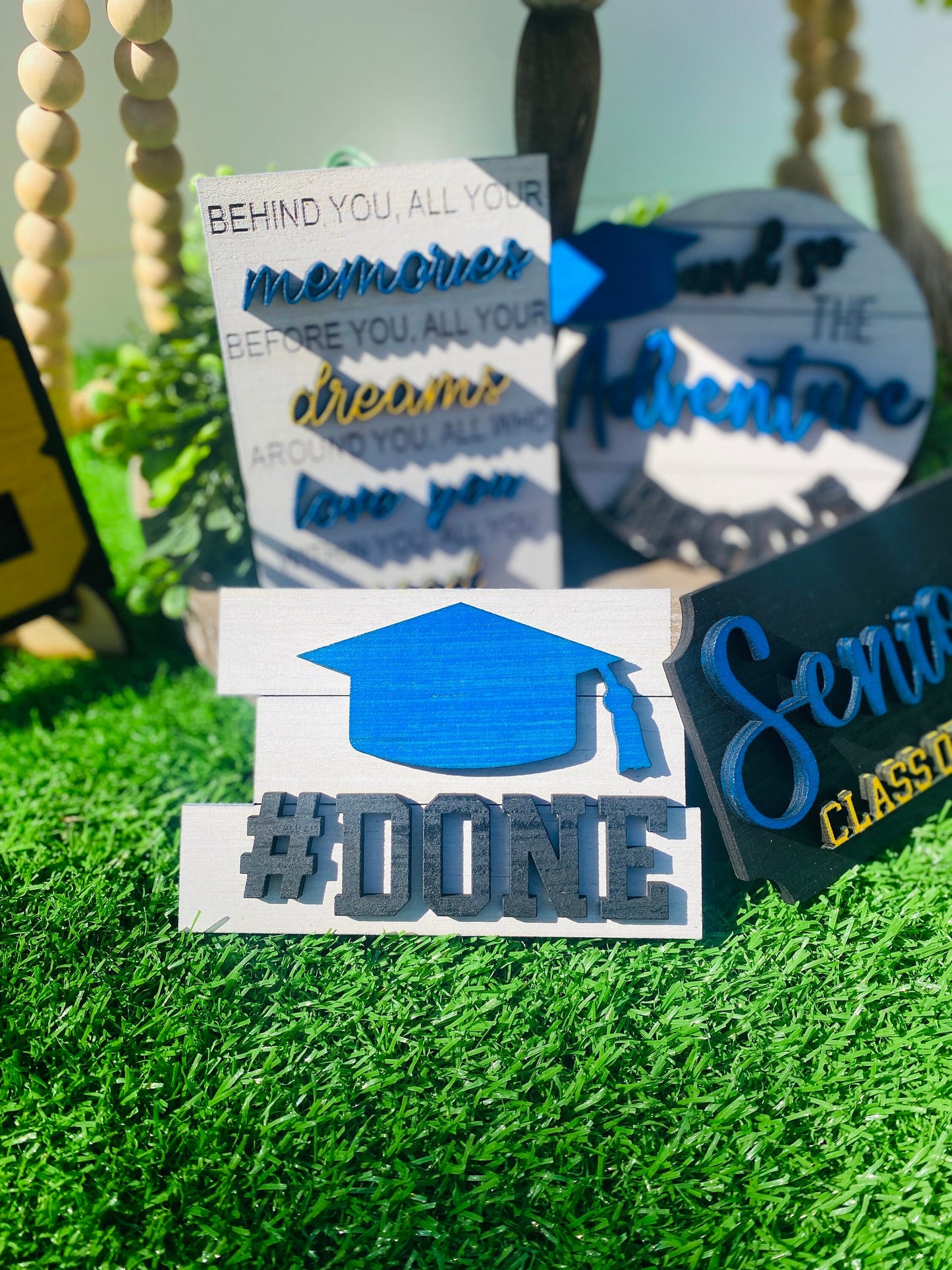 Graduation / Senior 2025 / Tier Tray decor / class of 2025 / home decor / #done / college /high school / tassel was worth the hassle seniors