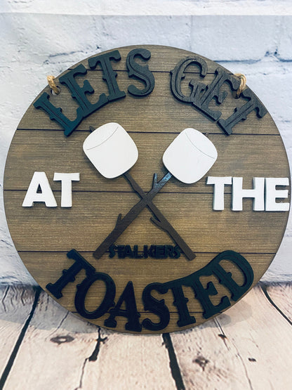 Let’s get toasted door hanger *customizable or just plain*